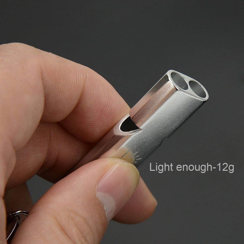 Binboll Double-Tube Whistle Aluminum Alloy Survival Whistle for Outdoor Needs Sports Referee Emergency - Image 4